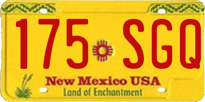 NM license plate 175SGQ