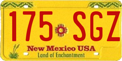 NM license plate 175SGZ