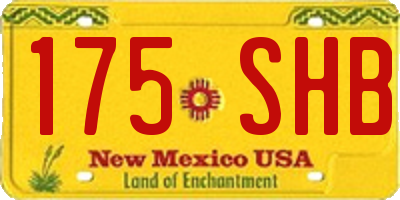 NM license plate 175SHB