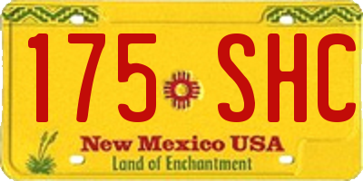 NM license plate 175SHC