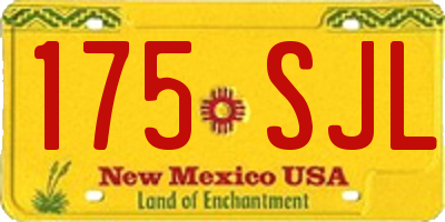 NM license plate 175SJL