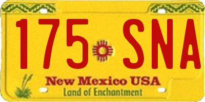 NM license plate 175SNA