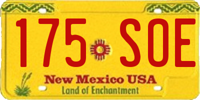 NM license plate 175SOE