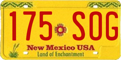NM license plate 175SOG
