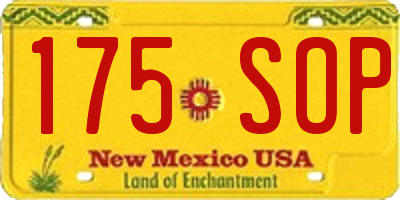 NM license plate 175SOP
