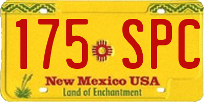 NM license plate 175SPC