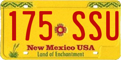 NM license plate 175SSU