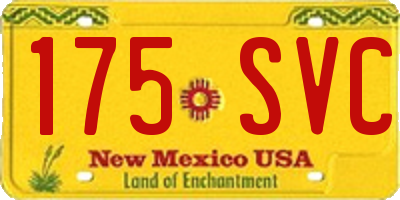 NM license plate 175SVC