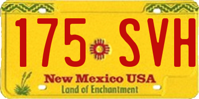 NM license plate 175SVH