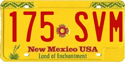 NM license plate 175SVM