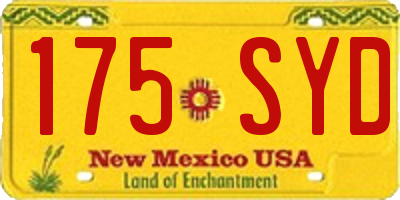 NM license plate 175SYD