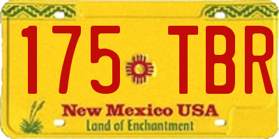 NM license plate 175TBR