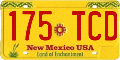NM license plate 175TCD