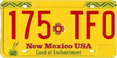 NM license plate 175TFO