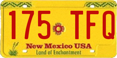 NM license plate 175TFQ