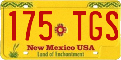 NM license plate 175TGS