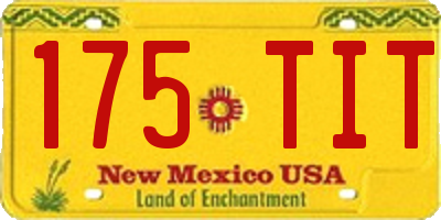 NM license plate 175TIT