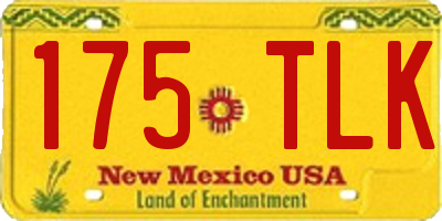 NM license plate 175TLK