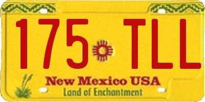 NM license plate 175TLL