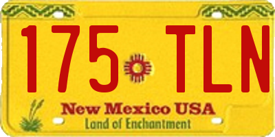 NM license plate 175TLN