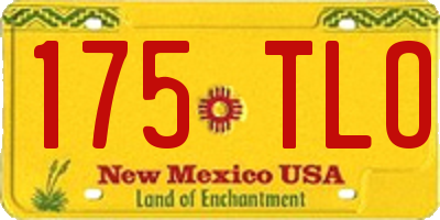 NM license plate 175TLO