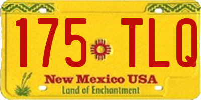 NM license plate 175TLQ