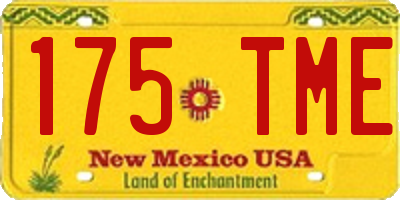NM license plate 175TME