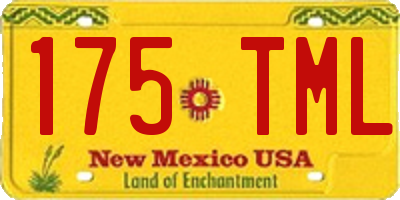 NM license plate 175TML