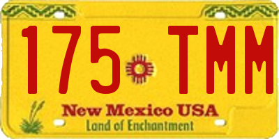 NM license plate 175TMM
