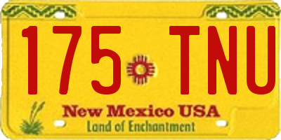 NM license plate 175TNU