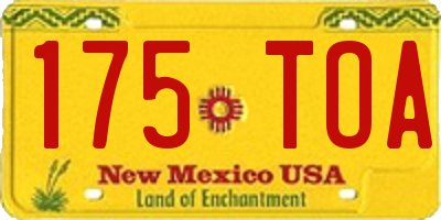 NM license plate 175TOA