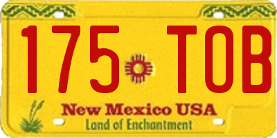 NM license plate 175TOB