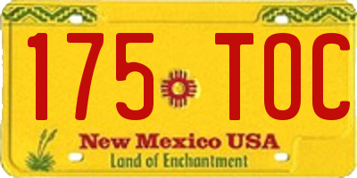 NM license plate 175TOC
