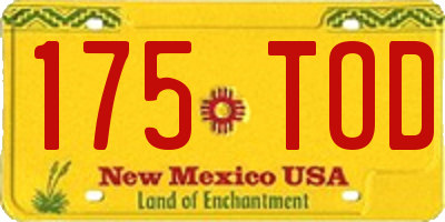 NM license plate 175TOD