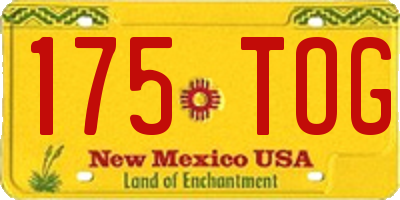 NM license plate 175TOG