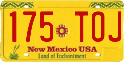 NM license plate 175TOJ
