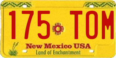 NM license plate 175TOM