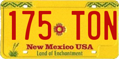 NM license plate 175TON