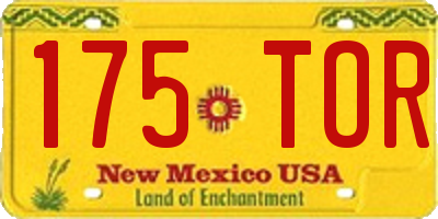 NM license plate 175TOR
