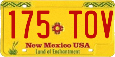 NM license plate 175TOV