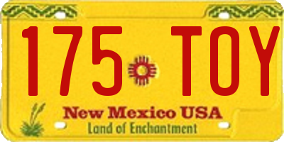 NM license plate 175TOY