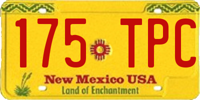 NM license plate 175TPC