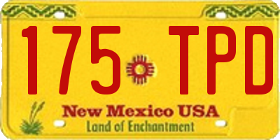 NM license plate 175TPD
