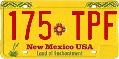NM license plate 175TPF