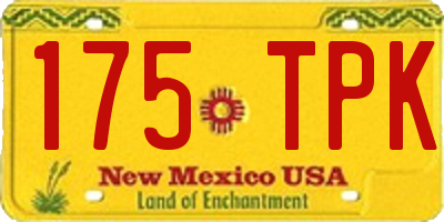 NM license plate 175TPK