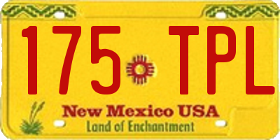 NM license plate 175TPL