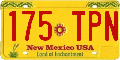 NM license plate 175TPN