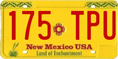 NM license plate 175TPU