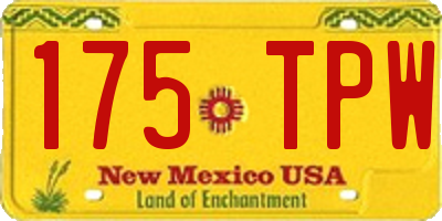 NM license plate 175TPW