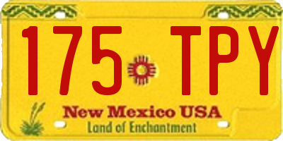 NM license plate 175TPY